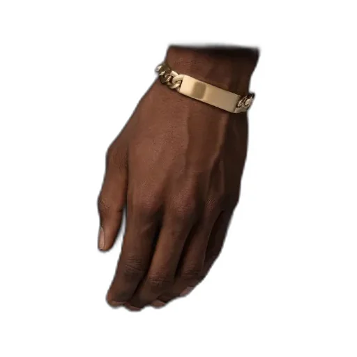 Maison Margiela Logo Engraved Curb Chain Bracelet