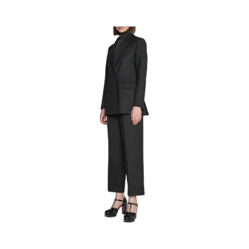 Pleated Straight-Leg Trousers