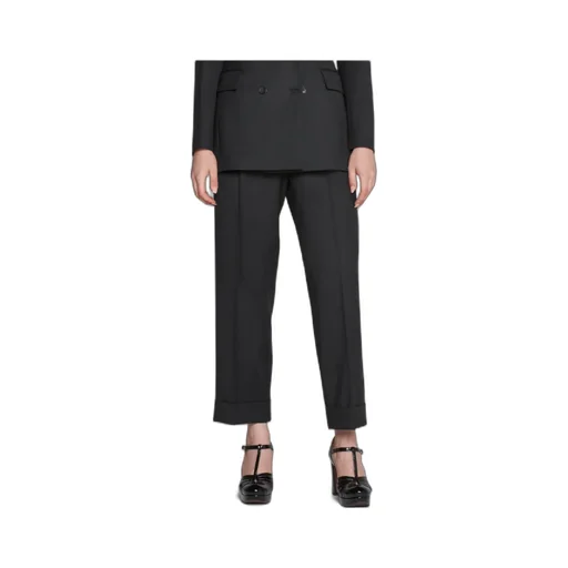 Pleated Straight-Leg Trousers