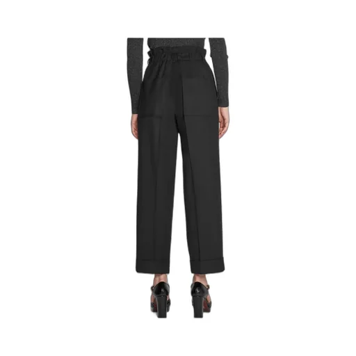 Pleated Straight-Leg Trousers