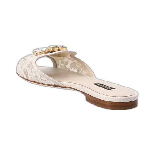 Dolce & Gabbana Bianca Lace Detailed Sandals