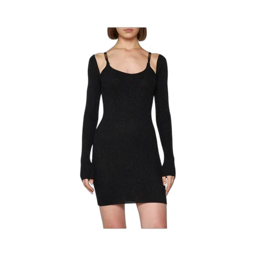 Cold-Shoulder Knitted Dress