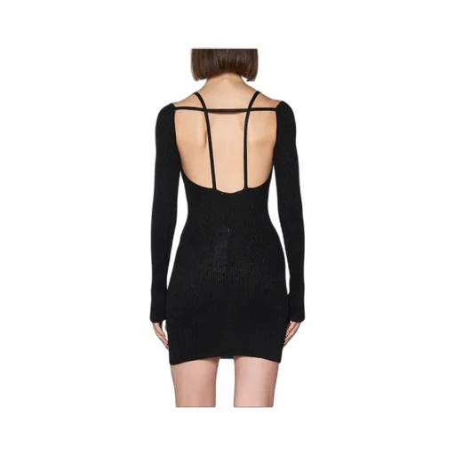 Cold-Shoulder Knitted Dress
