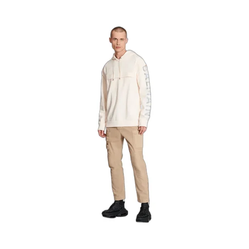 Cotton Printed Balmain Logo Hoodie
