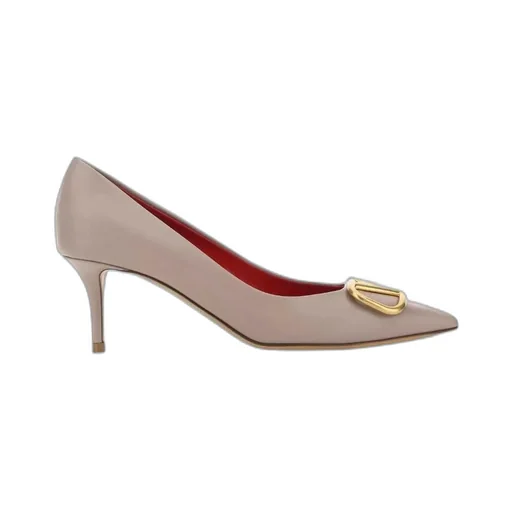 Valentino Logo Plaque Pointed Toe Pumps