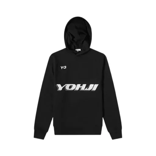 Y-3 Logo Printed Long-Sleeved Hoodie