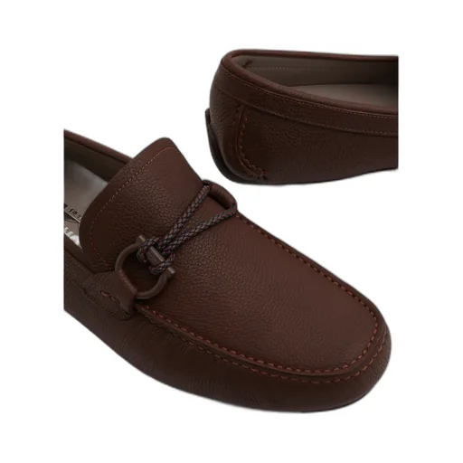 Gancini-Ornament Driver Loafers
