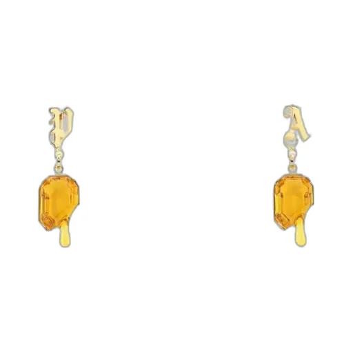 Palm Angels Melting Stones Lettering Earrings