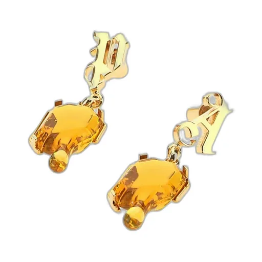 Palm Angels Melting Stones Lettering Earrings