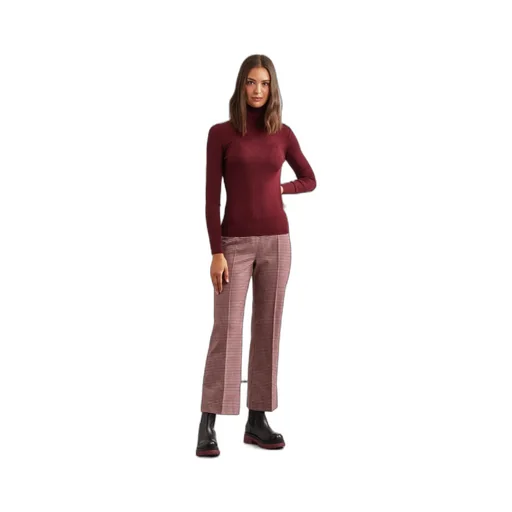 Houndstooth Flared Trousers