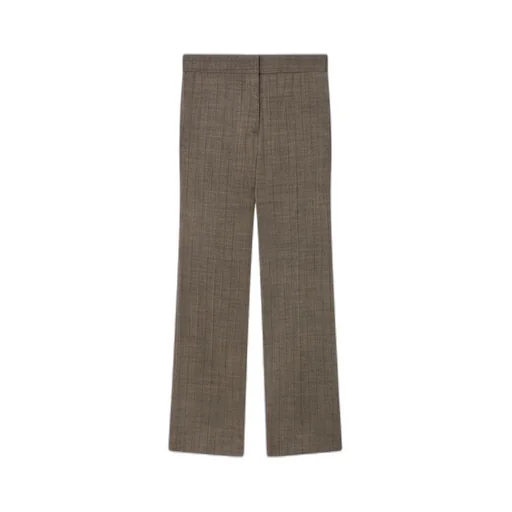 Pinstriped MÉLange Straight-Leg Trousers