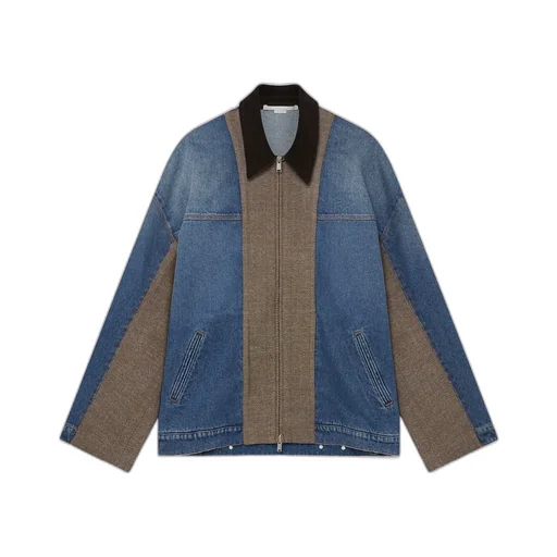 Stella Mccartney Tweed Panelled Denim Jacket