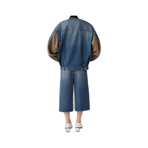 Stella Mccartney Tweed Panelled Denim Jacket