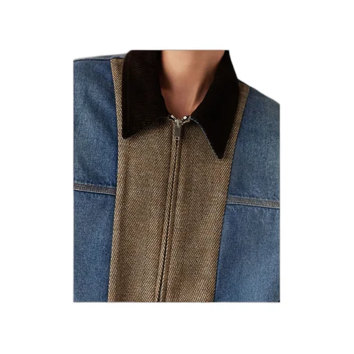 Stella Mccartney Tweed Panelled Denim Jacket