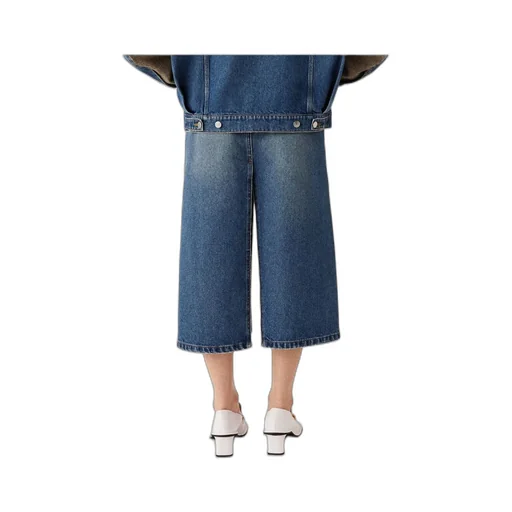 Stella Mccartney Front Slit Midi Denim Skirt