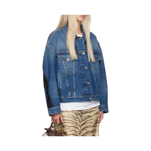 Long-Sleeved Denim Coat
