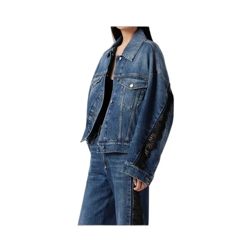 Long-Sleeved Denim Coat
