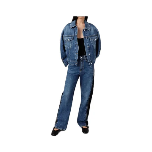 Long-Sleeved Denim Coat