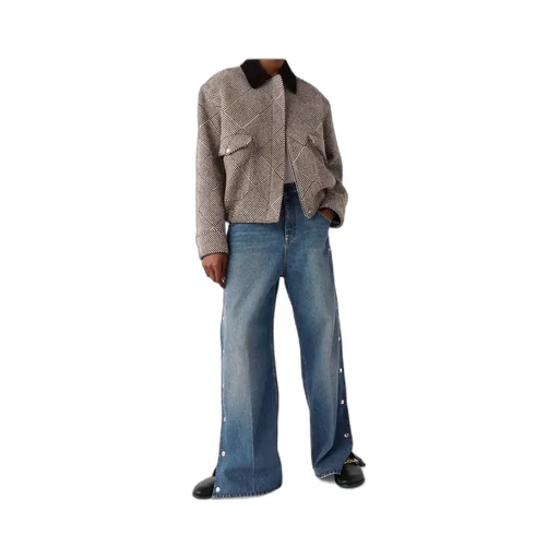Stella Mccartney Popper-Studded Bootcut Denim Jeans