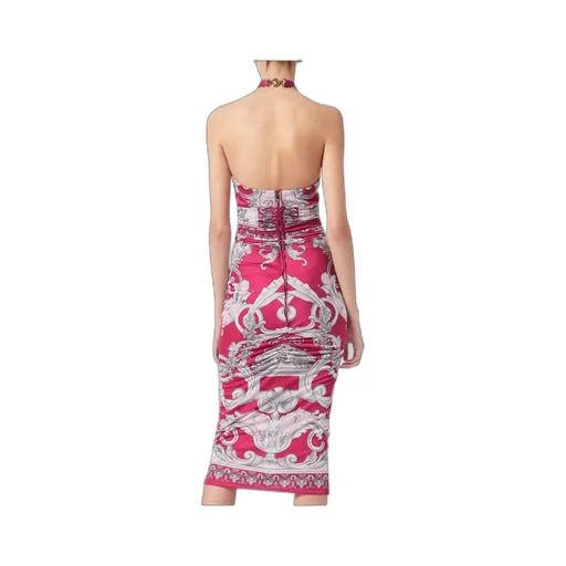 Versace Baroque Pattern Cut-Out Sleeveless Dress