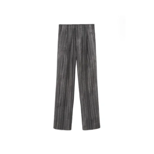 Versace Pinstripe High-Waist Tailored Pants
