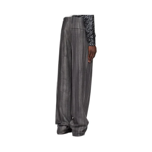Versace Pinstripe High-Waist Tailored Pants