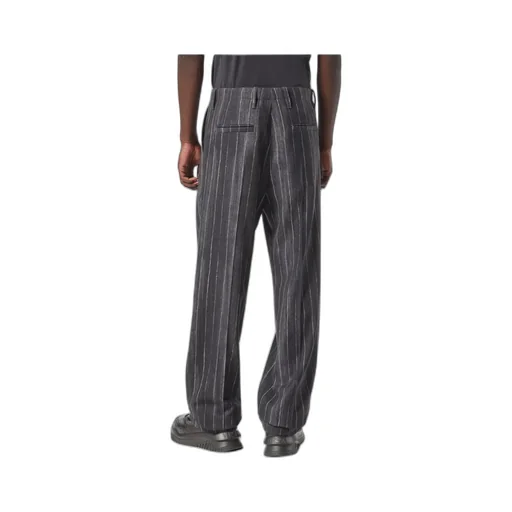 Versace Pinstripe High-Waist Tailored Pants
