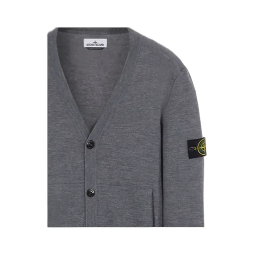 Logo-Patch Button-Up Cardigan