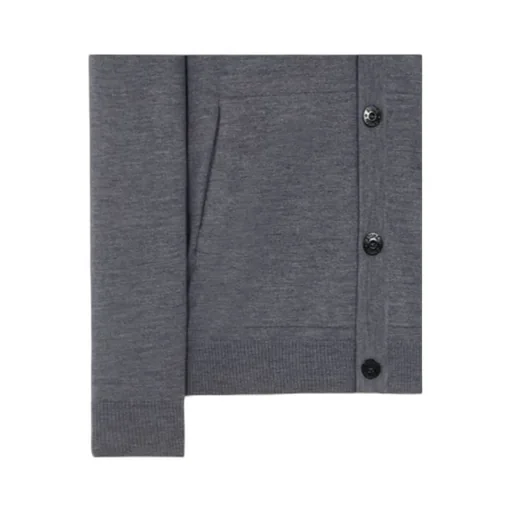 Logo-Patch Button-Up Cardigan