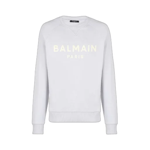 Cotton Printed Balmain Logo Sweatshirt