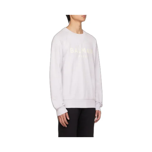 Cotton Printed Balmain Logo Sweatshirt