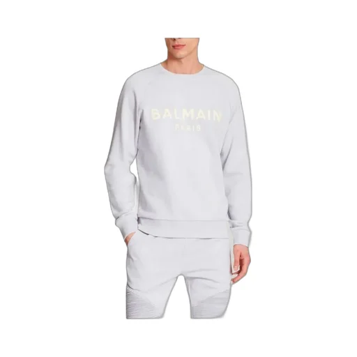 Cotton Printed Balmain Logo Sweatshirt