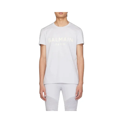 Cotton Printed Balmain Paris Logo T-Shirt