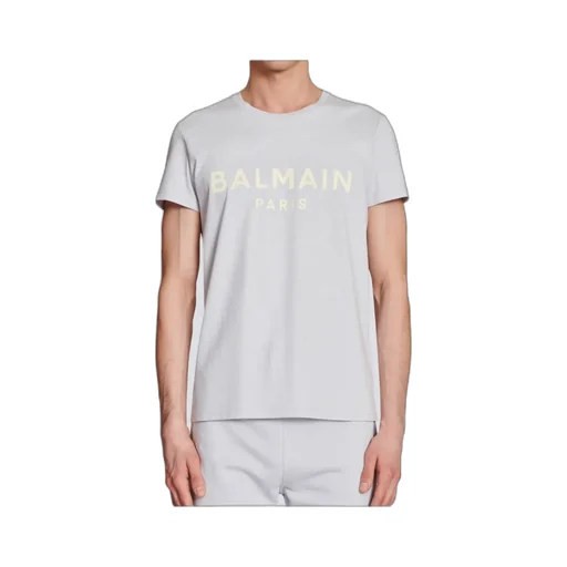 Cotton Printed Balmain Paris Logo T-Shirt