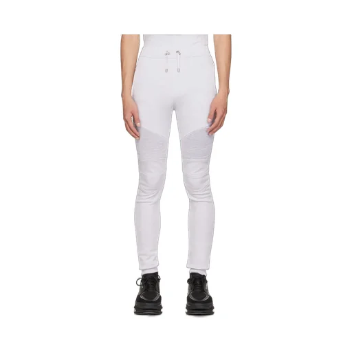 Balmain Logo Printed Cotton Jogging Bottoms