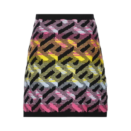 Greca-Knit Mini Skirt