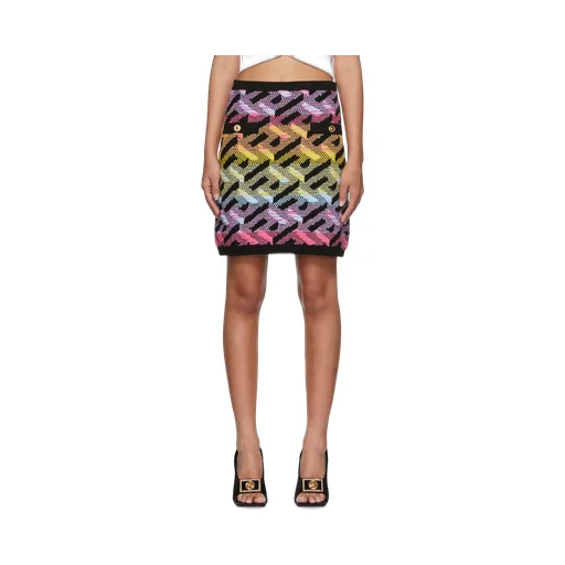 Greca-Knit Mini Skirt