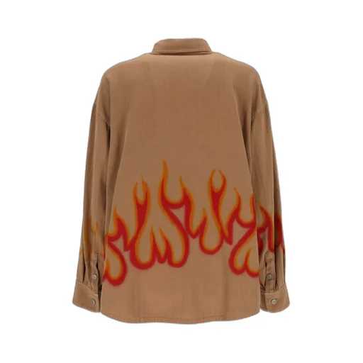 Flame-Print Long-Sleeve Shirt