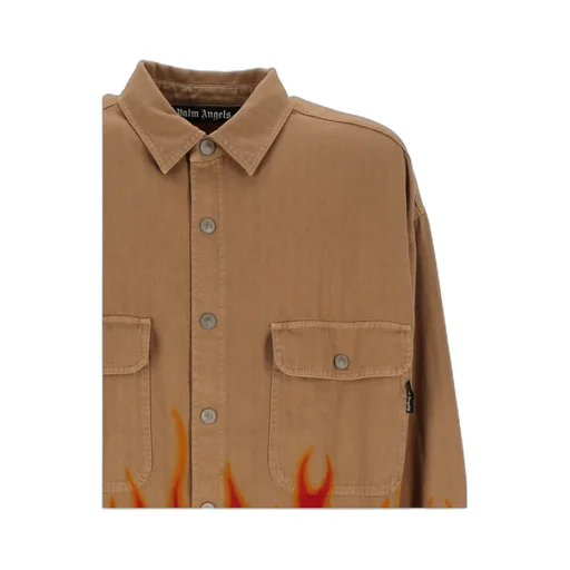 Flame-Print Long-Sleeve Shirt