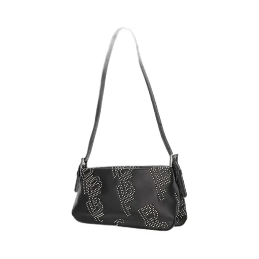 By Far Monogram Stud Shoulder Bag