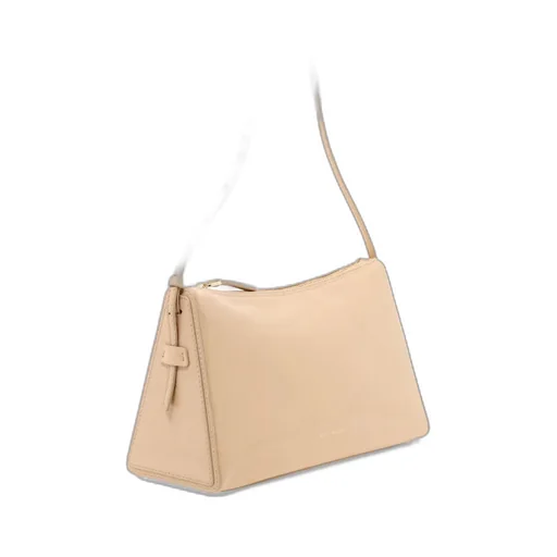 Manu Atelier Logo Detailed Zip-Up Shoulder Bag