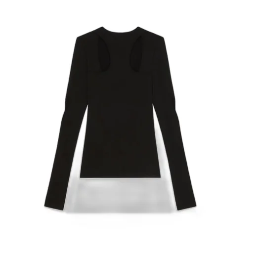 Top In Jersey With Graphic Cuts
