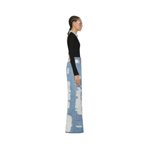 Top In Jersey With Graphic Cuts