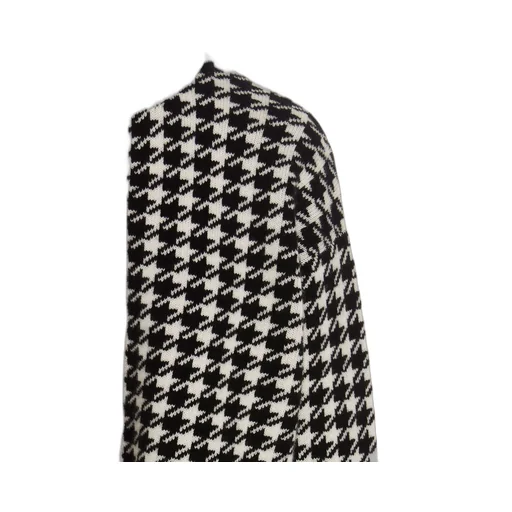 Houndstooth-Knit Cashmere Cardigan