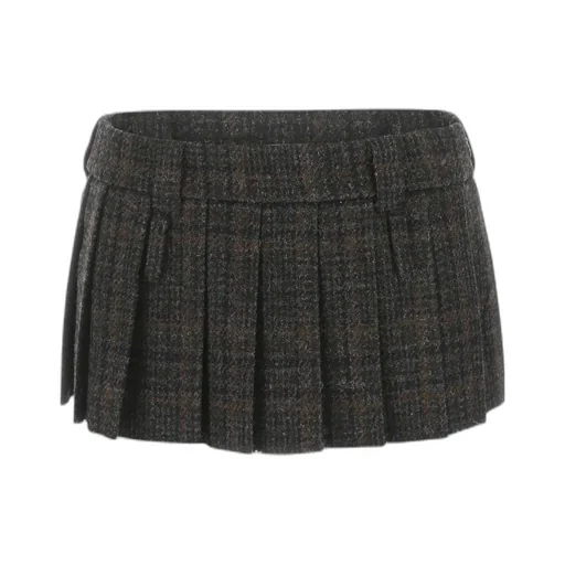 Pleated Tartan Skirt