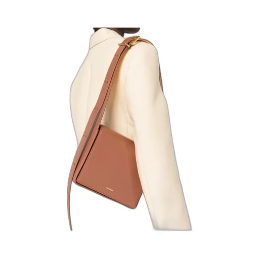 Jil Sander Logo-Detailed Foldover Top Crossbody Bag