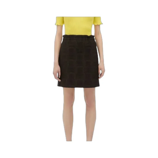 Drawstring Mini Skirt