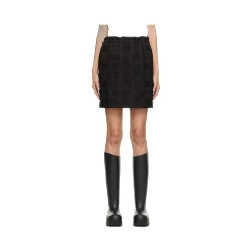 Drawstring Mini Skirt