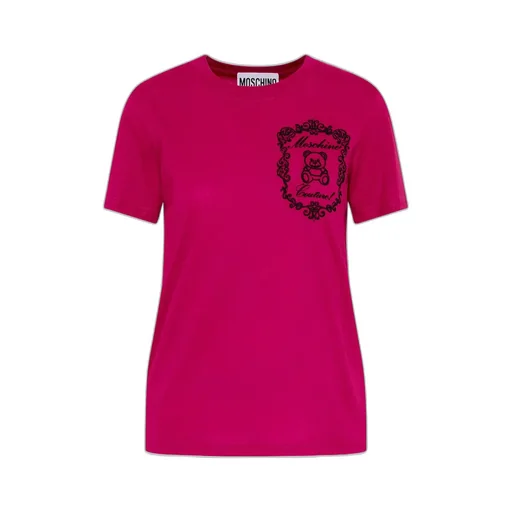 Moschino Logo Embroidered Crewneck T-Shirt