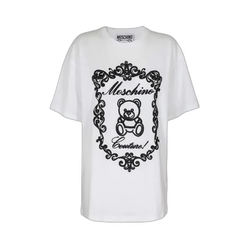 Flocked-Teddy Logo T-Shirt